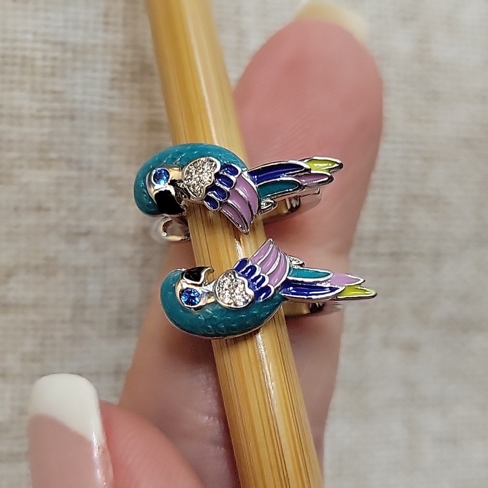 Colorful Parrot Bird Earrings